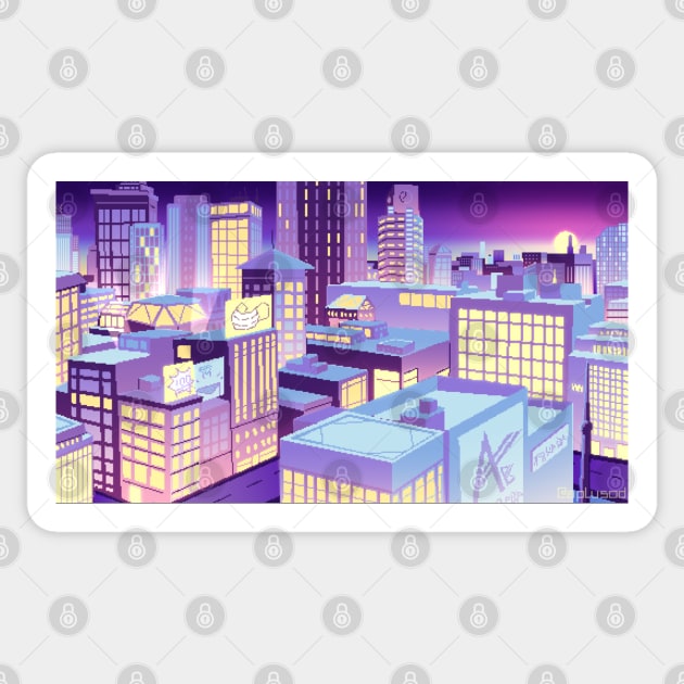 Pixel City 5 Sticker by aplusod